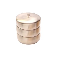 GEO CHANG YU GI 銅製三層餐盒 3件組 + 大蓋, 單一顏色, 1套