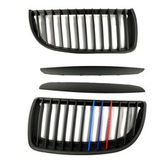YUCEHNG BMW 3 시리즈 E90 05 08년형 호환 M edition 프론트그릴 무광블랙 4세트, 1세트