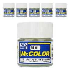 GSI Mr COLOR 군제 프라모델 락카 병 C-069 6p, 069 OFF WHITE 유광, 10ml