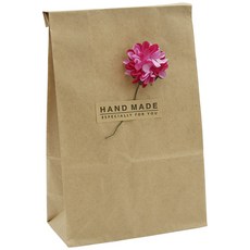DONNA&DECO 牛皮紙信封小號 36p + 紙花裝飾 36p 深粉色 + 方形手工貼紙 36p, 1套