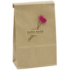 도나앤데코 크라프트봉투 소 36p + 미니장미 꽃데코 72p 진핑크 + 사각핸드메이드 스티커 36p, 1세트