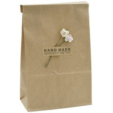 도나앤데코 크라프트봉투 소 36p + 미니장미 꽃데코 72p 연핑크 + 사각핸드메이드 스티커 36p, 1세트