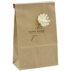 DONNA&DECO 牛皮紙信封小號 36p + 紙花裝飾 36p 奶油 + 方形手工貼紙 36p, 1套