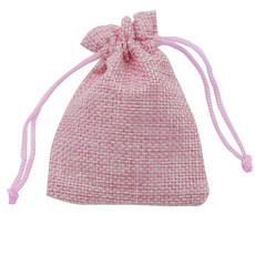 도나앤데코 컬러 마소재 주머니 대, 핑크, 10개