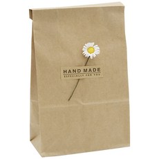DONNA&DECO 牛皮紙信封小號 36p + Mini Daisy Flower Deco 36p 白色 + 方形手工貼紙 36p, 1套