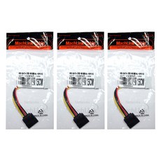 마하링크 IDE-SATA 전원 변환 케이블 ML-ISP015, 3개, 15cm