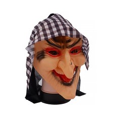 DM 알럽홈 할로윈 두건 마녀 마스크, 체크, 1개