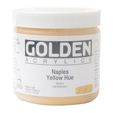 GOLDEN 壓克力顏料 S2 1459 NaplesYellowHue, 473毫升, 1 種顏色
