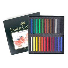 FABER-CASTELL 輝柏 棒狀粉彩筆套組 128524 紙筒, 24色, 選擇本商品數量