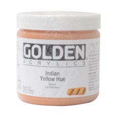 Golden 高登 壓克力顏料 S4 1455 IndianYellowHue, 473ml, 1色
