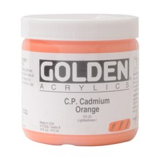 Golden 高登 壓克力顏料 S8 1070 C.P.CadmiumOrange, 473ml, 1色