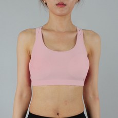 CHORUS LINE 基本款啞光 Y 上衣健美操服, 淺粉色