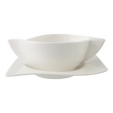 Villeroy&Boch New Wave湯杯碟子單人組, 白色的, 1套