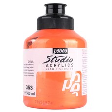 뻬베오 스튜디오 아크릴물감 메탈 353 IridescentOrangeYellow, 500ml, 1색