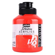 pebeo 壓克力顏料 53 Dark Cadmium Red Hue, 500毫升, 1 種顏色