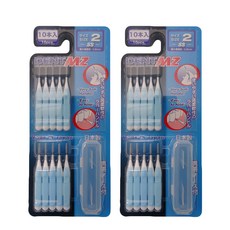 DENT-MZ 치간 칫솔 사이즈 2 SS 최소 통과 지름0.8mm, 10개입, 2개