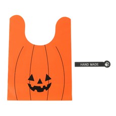 황씨네도시락 할로윈 호박 보자기 쿠키봉투 100p + 발바닥 핸드메이드 스티커 블랙 100p, 1세트