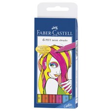 FABER-CASTELL 輝柏 藝術家筆組 567406 霓虹燈, 6 種顏色, 1套