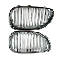 YUCEHNG BMW 5 시리즈 E60 E61 2003년~2009년형 프론트그릴 크롬도금, 1세트