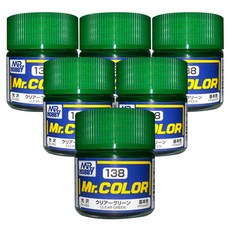 GSI 유광 프라모델 도료 C-138 6p, 138 CLEAR GREEN