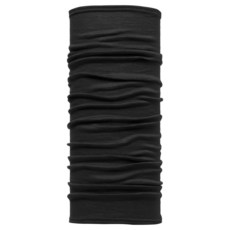 西班牙 BUFF 輕量美麗諾羊毛素色青少年多功能頭巾, 黑色