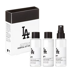 MLB GROO Body Essentials 旅行男士化妝套組洛杉磯道奇隊, 沐浴露 15ml + 身體乳液 15ml + 身體噴霧 15ml, 1個