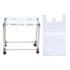 LIVING HAPPY Cling White Mini bin 2p + bag 100p, 銀色+白色, 1套