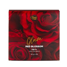 샤워메이트 글램 비누 레드 블로썸, 90g, 4개