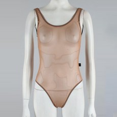 CHORUS LINE 健美操套組 Sodenasi 漁網三角緊身衣, 膚色