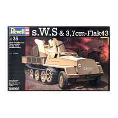 Revell 1:35 s WS & 3/7cm Flak43 塑料模型裝甲車, 1個