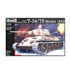 Revell Revell 1:35 T-34/76 Model 1943蘇聯中型坦克塑膠模型, 1個