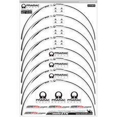 모토스티커 휠스티커 프라막, 블랙, 1세트