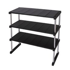 앤티스 스토리지 고품격 정리선반 롱 3단, 1개, 블랙