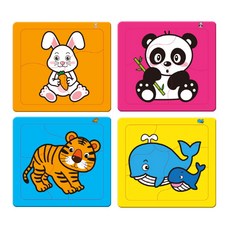 Yeondufang 兒童認知拼圖動物 4件組, 1組