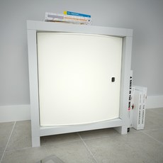 큐빅스 1P 스툴박스 다리형, 화이트, 1개