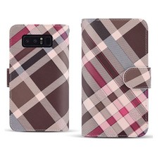 Lemano 格紋拉鍊錢包手機殼