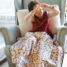 bebe chouette 花朵圖案超細纖維睡毯, 混色