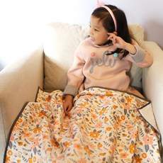 bebe chouette 花朵圖案超細纖維睡毯, 混色