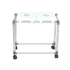 LIVING HAPPY Cling 白色 Mini bin 2p + bin 貼紙, 分離箱（銀色+白色），貼紙（TEXT黑色）, 1套