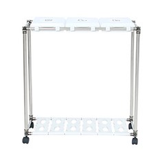 LIVING HAPPY Kling 白色分類回收桶 3入 + 分類回收桶專用貼紙, 分類回收桶(銀色 + 白色), 貼紙(黑色文字), 1套