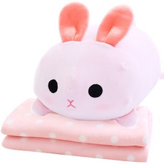 THE ZAKKA 兔子麻糬毛毯 + 抱枕套組