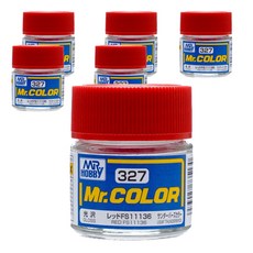 GSI 군제 락카병 프라모델 도료 C-327 6개입, RED(유광)