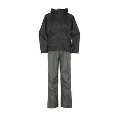 Smile Ship 透氣防水雨衣 2XL, 黑色+淺灰色