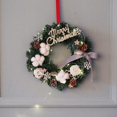 Decobonbon 室內聖誕花環+LED燈泡, 混色