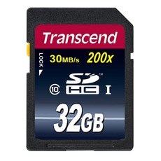 트랜센드 SDHC CLASS10 UHS-I 200X TS32GSDHC10, 32GB, 1개