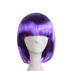 브릿지컬 할로윈 축제 파티가발, 뱅퍼플, 1개