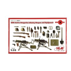 ICM 塑料模型 1/35 次世界大戰奧匈帝國步兵武器和裝備, 1個