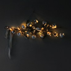 BLOOMING&ME 日本茵芋棉花花環 + 燈泡套組, 混合顏色