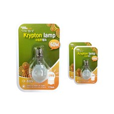 핸디맨 미니 크립톤 전구 60W 불투명 E17 3p, 전구색, 3개