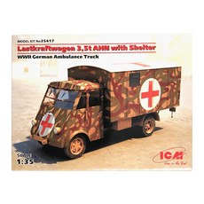 ICM塑膠模型 1/35 Lastkraftwagen 3.5t ANH with Shelter, 1個